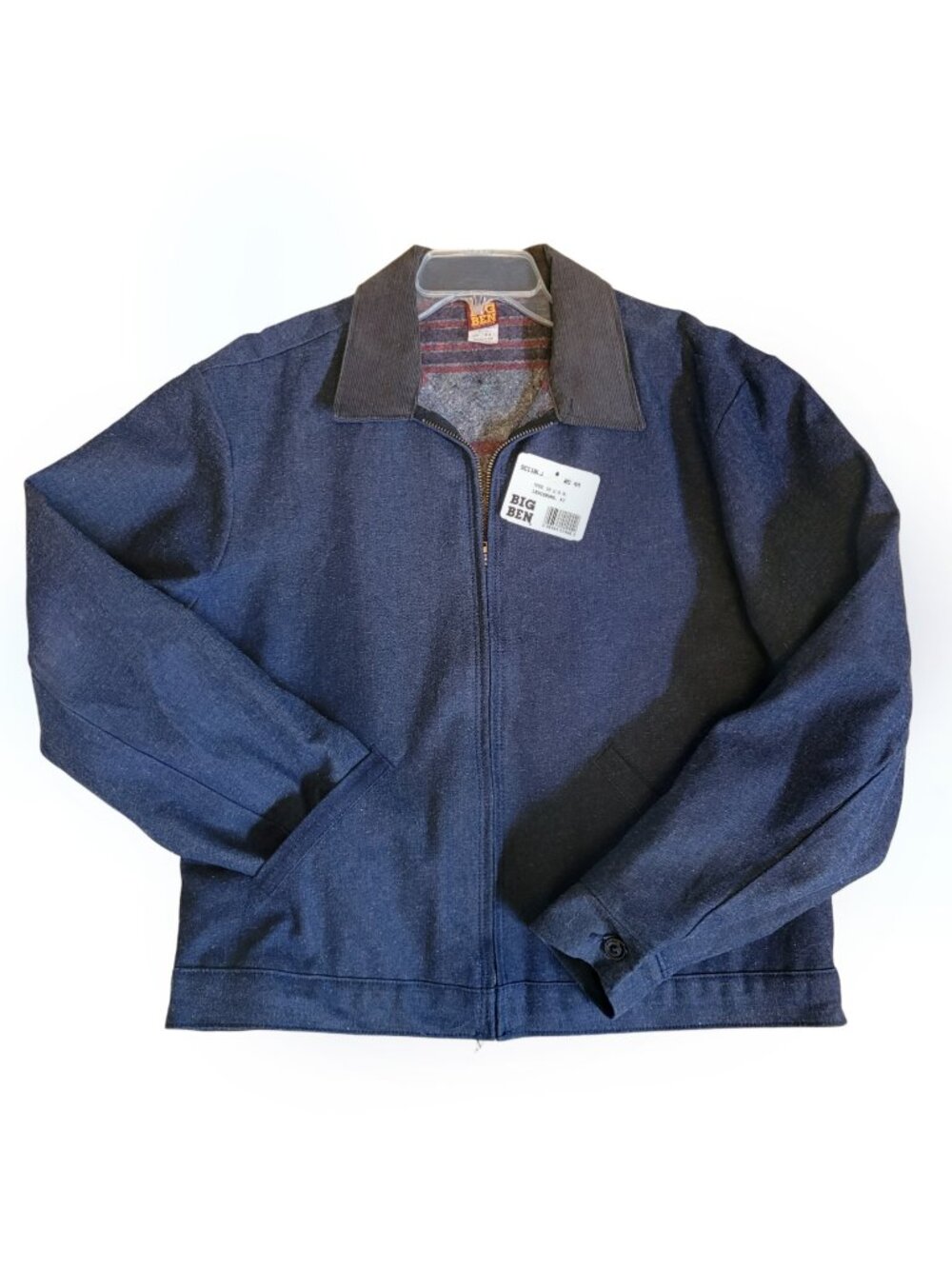 Big Ben by Wranger Vintage Cotton Denim Blanket Lined Chore Barn Coat  44R